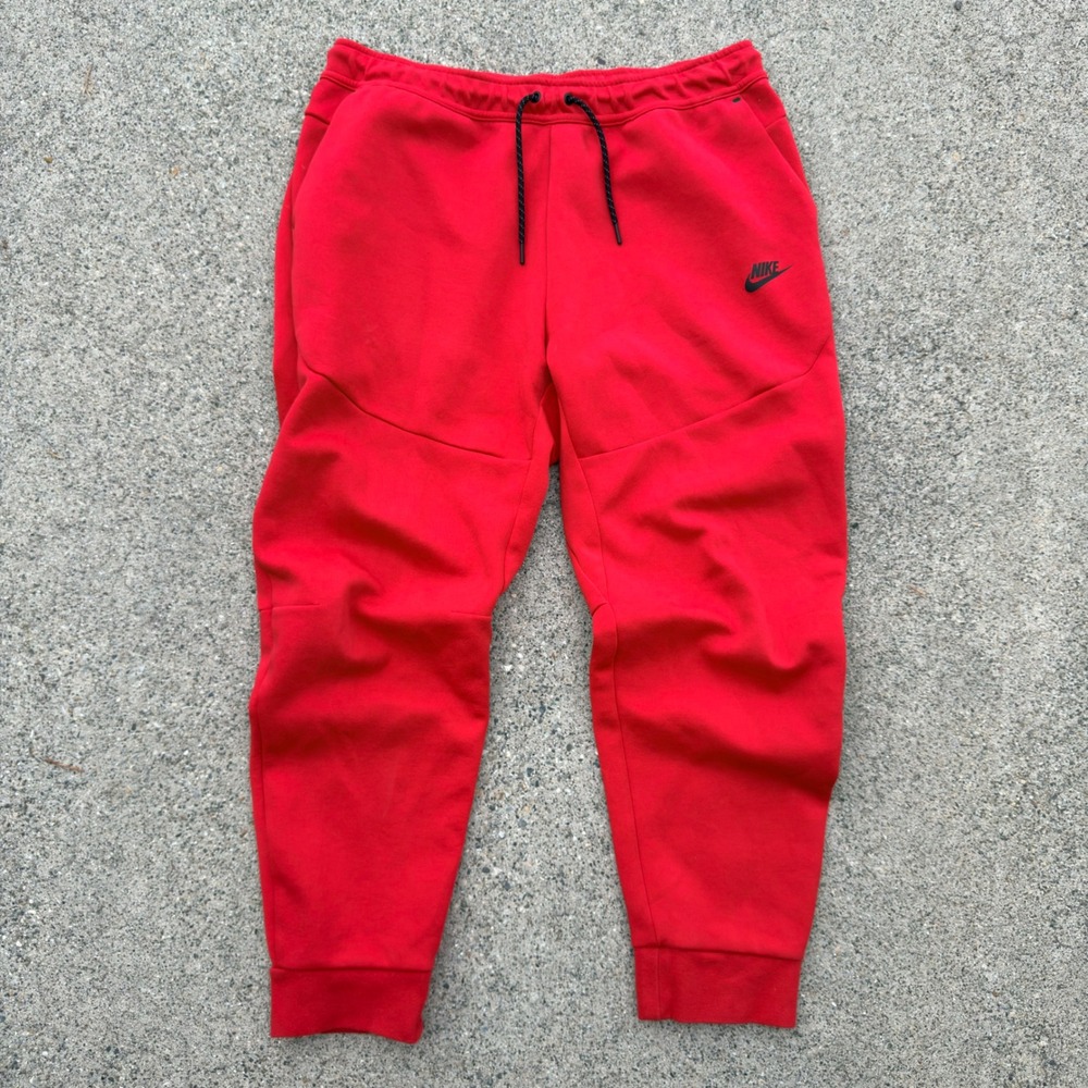 Nike Tech Fleece Jogger Pants Mens XL Red CU4495-657 Sweatpants Tapered